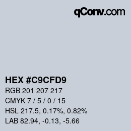 Color code: HEX #C9CFD9 | qconv.com