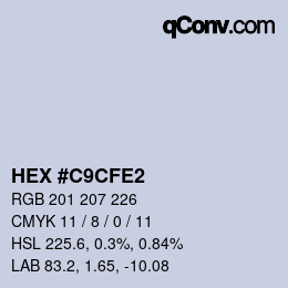 Color code: HEX #C9CFE2 | qconv.com