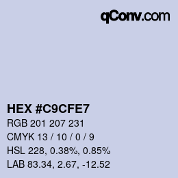 Color code: HEX #C9CFE7 | qconv.com