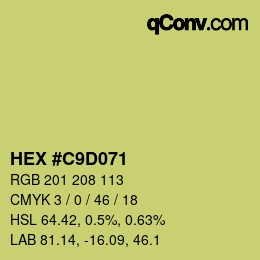 Farbcode: HEX #C9D071 | qconv.com