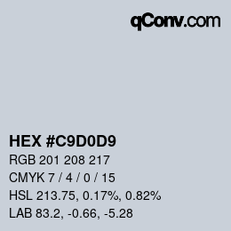 Color code: HEX #C9D0D9 | qconv.com
