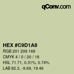 Color code: HEX #C9D1A8 | qconv.com