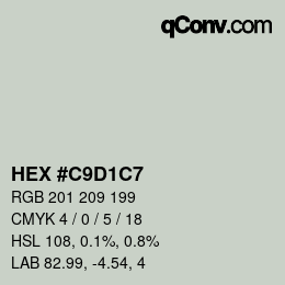 Color code: HEX #C9D1C7 | qconv.com