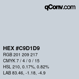 Color code: HEX #C9D1D9 | qconv.com