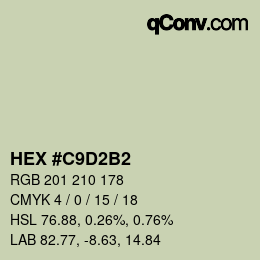 Color code: HEX #C9D2B2 | qconv.com