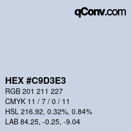 Color code: HEX #C9D3E3 | qconv.com