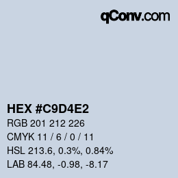 Color code: HEX #C9D4E2 | qconv.com