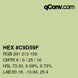 颜色代码: HEX #C9D59F | qconv.com