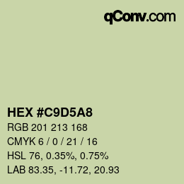 Color code: HEX #C9D5A8 | qconv.com