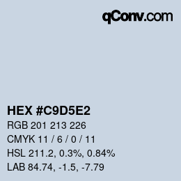 Color code: HEX #C9D5E2 | qconv.com