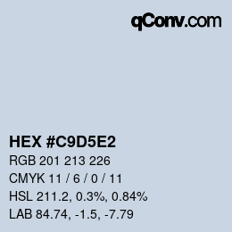 カラーコード: HEX #C9D5E2 | qconv.com