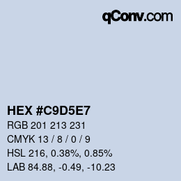 カラーコード: HEX #C9D5E7 | qconv.com