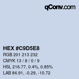 Color code: HEX #C9D5E8 | qconv.com