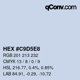カラーコード: HEX #C9D5E8 | qconv.com