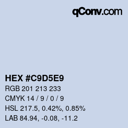 颜色代码: HEX #C9D5E9 | qconv.com