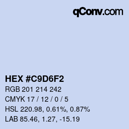 カラーコード: HEX #C9D6F2 | qconv.com