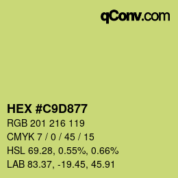 Color code: HEX #C9D877 | qconv.com