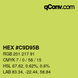 Farbcode: HEX #C9D95B | qconv.com