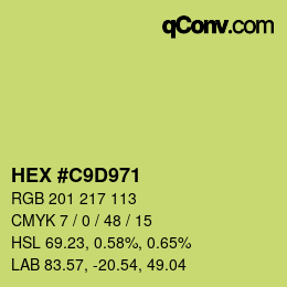 Color code: HEX #C9D971 | qconv.com