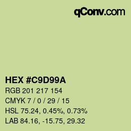 Farbcode: HEX #C9D99A | qconv.com