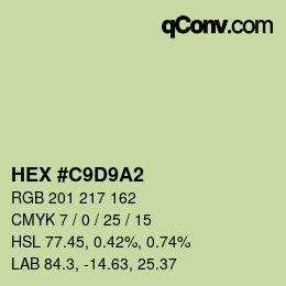 Color code: HEX #C9D9A2 | qconv.com