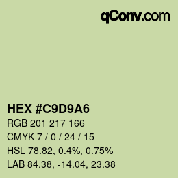 Color code: HEX #C9D9A6 | qconv.com