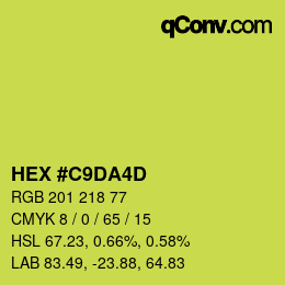 カラーコード: HEX #C9DA4D | qconv.com