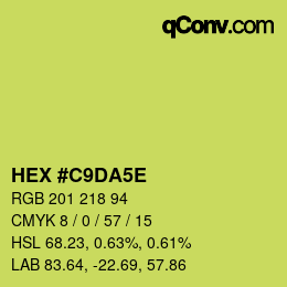 Color code: HEX #C9DA5E | qconv.com