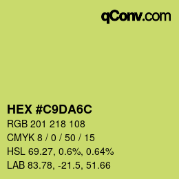 Color code: HEX #C9DA6C | qconv.com