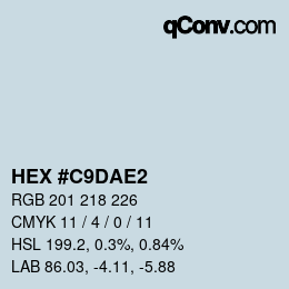 Color code: HEX #C9DAE2 | qconv.com