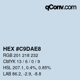 Color code: HEX #C9DAE8 | qconv.com