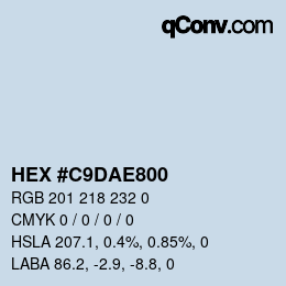 Color code: HEX #C9DAE800 | qconv.com