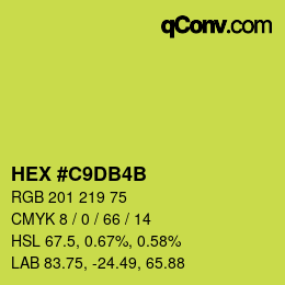 カラーコード: HEX #C9DB4B | qconv.com