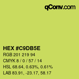 Código de color: HEX #C9DB5E | qconv.com