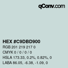 カラーコード: HEX #C9DBD900 | qconv.com