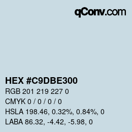 Color code: HEX #C9DBE300 | qconv.com