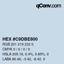 カラーコード: HEX #C9DBE800 | qconv.com