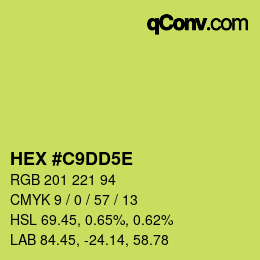 Código de color: HEX #C9DD5E | qconv.com