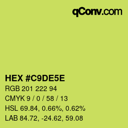 Farbcode: HEX #C9DE5E | qconv.com