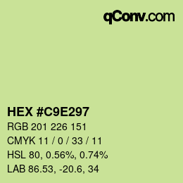颜色代码: HEX #C9E297 | qconv.com