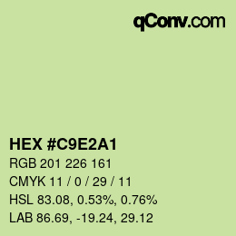 Color code: HEX #C9E2A1 | qconv.com
