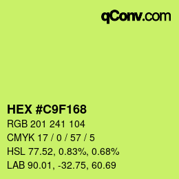 Color code: HEX #C9F168 | qconv.com