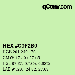 カラーコード: HEX #C9F2B0 | qconv.com