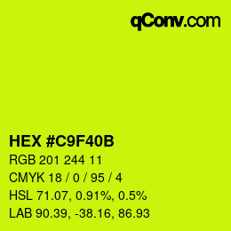 Color code: HEX #C9F40B | qconv.com