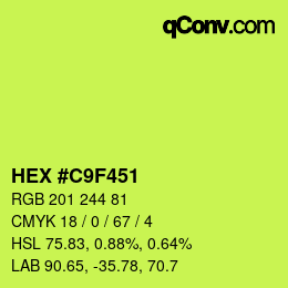 Color code: HEX #C9F451 | qconv.com