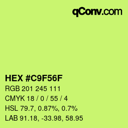 Color code: HEX #C9F56F | qconv.com