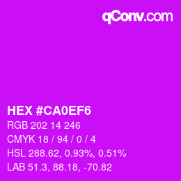 Color code: HEX #CA0EF6 | qconv.com