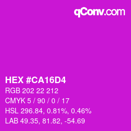 Color code: HEX #CA16D4 | qconv.com