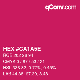 Color code: HEX #CA1A5E | qconv.com