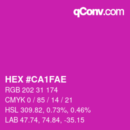 Color code: HEX #CA1FAE | qconv.com